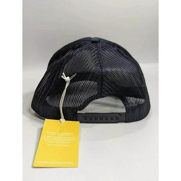 Kerri Rosenthal Women's Patch Stripes Trucker Hat in Navy (MSRP $48) - Picture 6 of 7